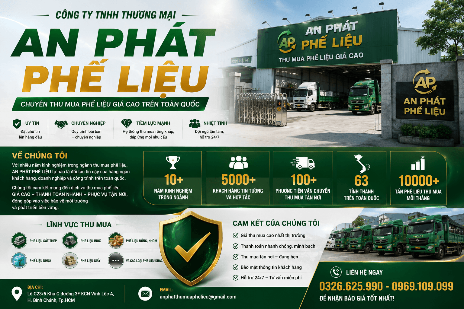 Hình ảnh kho bãi phế liệu An Phát